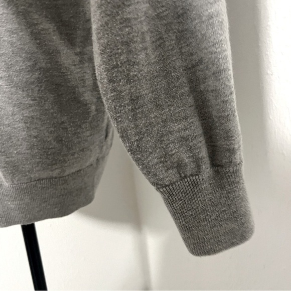 J.Crew Mercantile Men’s Medium Gray Quarter Zip Merino Wool Blend Sweater EUC - Picture 3 of 8